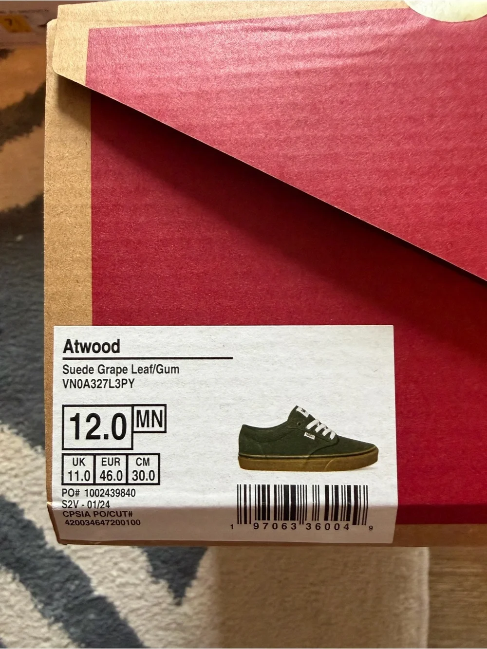 NWB Vans Atwood Men’s Size 12